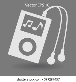 Music player with headphones picture