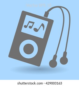 Music player with headphones picture
