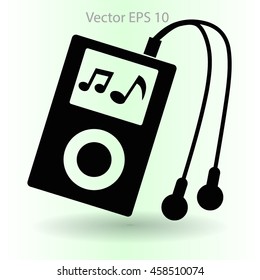 Music player with headphones picture