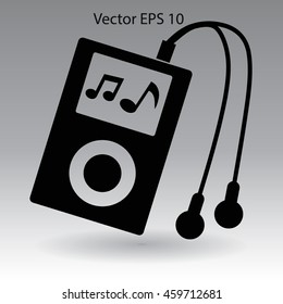 Music player with headphones picture