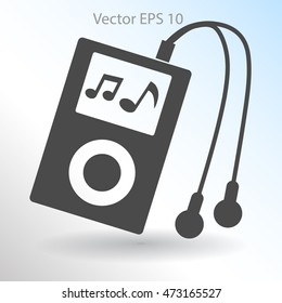 Music player with headphones picture