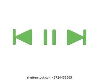 Ilustração de renderização 3d do ícone do player de música