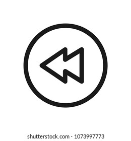 Music player icon concept. Available in vector. Linear style.