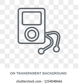 Music player icon. Music player design concept from  collection. Simple element vector illustration on transparent background.
