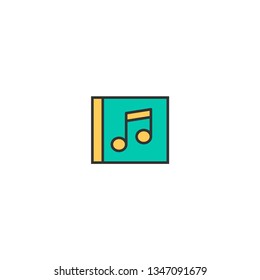 Music player icon design. Essential icon vector illustration