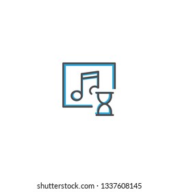 Music Player icon design. Interaction icon line vector illustration design