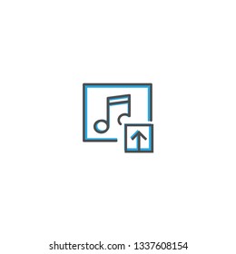 Music Player icon design. Interaction icon line vector illustration design