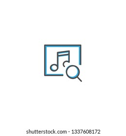 Music Player icon design. Interaction icon line vector illustration design