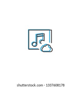 Music Player icon design. Interaction icon line vector illustration design