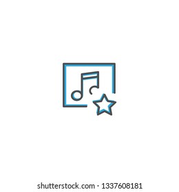Music Player icon design. Interaction icon line vector illustration design