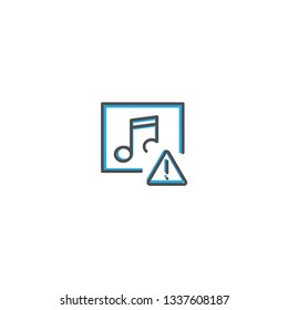 Music Player icon design. Interaction icon line vector illustration design