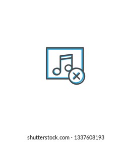 Music Player icon design. Interaction icon line vector illustration design