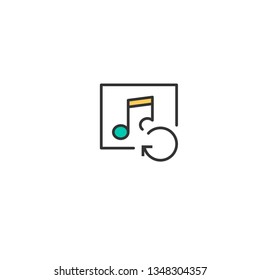 Music Player icon design. Interaction icon vector illustration