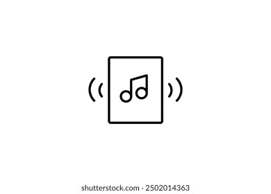 Ilustración vectorial de diseño de icono de reproductor de música.