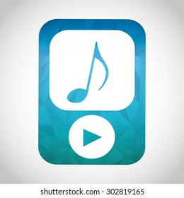 music player icon design, vector illustration eps10 graphic 