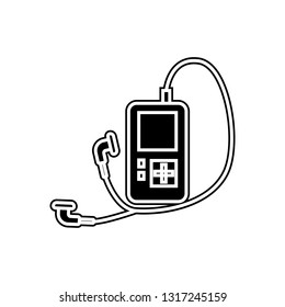 music player icon. Element of Appliances for mobile concept and web apps icon. Glyph, flat icon for website design and development, app development