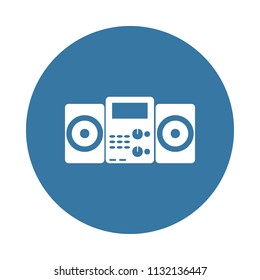music player icon. Element of Electro icons for mobile concept and web apps. Badge style music player icon can be used for web and mobile apps