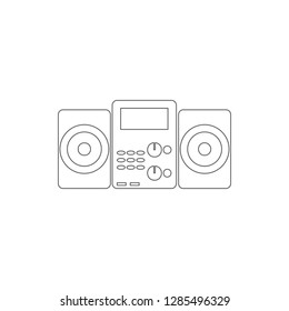 music player icon. Element of Electro for mobile concept and web apps icon. Thin line icon for website design and development, app development