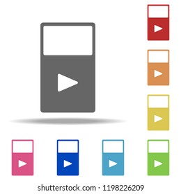 music player icon. Elements of web in multi colored icons. Simple icon for websites, web design, mobile app, info graphics