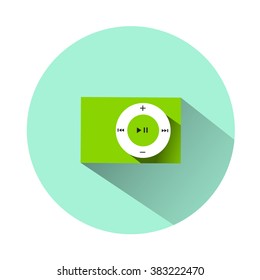 Music player icon flat design