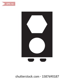Music player icon isolated. Portable music device. Icon concept. Vector Illustration.