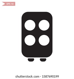 Music player icon isolated. Portable music device. Icon concept. Vector Illustration.