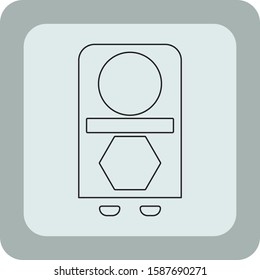 Music player icon isolated. Portable music device. Icon concept. Vector Illustration.