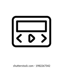 Music player icon, Line Vector graphics