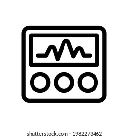 Musik-Player-Symbol, Line-Vektorgrafik