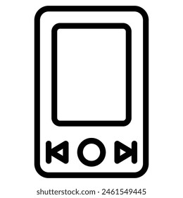 music player icon line vector illustration
