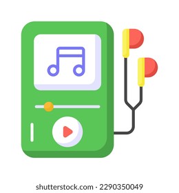Music player icon in modern style, an editable vector of MP3 player