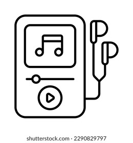 Music player icon in modern style, an editable vector of MP3 player