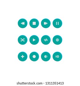 Music player icon set