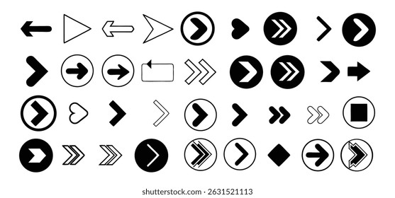 Music player icon set with glossy multimedia buttons and web arrows