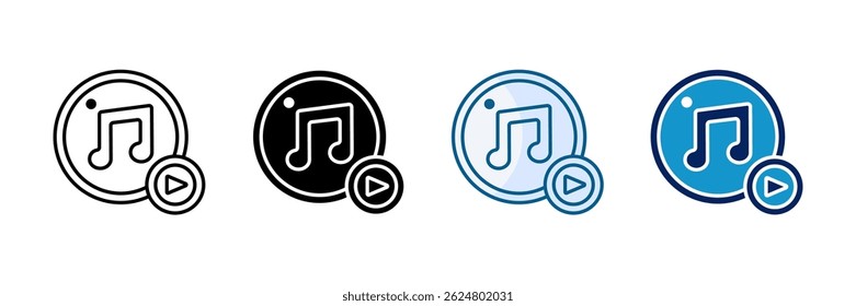 Music Player-Symbol Sammlung mehrerer Stile festlegen
