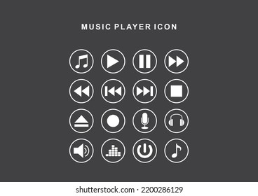 vector de icono de reproductor de música