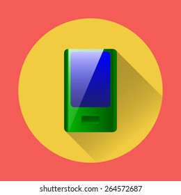 Music player icon with shadow