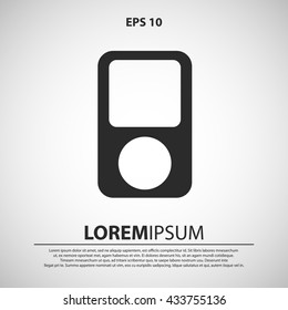 music player icon. music player sign
