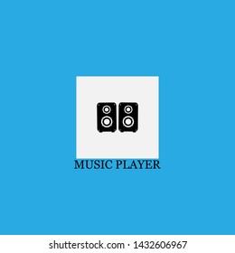 music player icon sign signifier vector