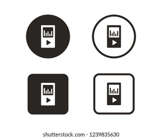 Music player icon sign symbol