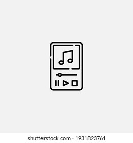 Music player icon sign vector,Symbol, logo illustration for web and mobile