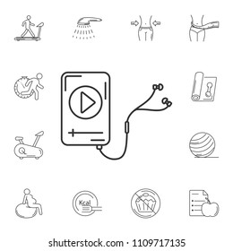 Music Player icon. Simple element illustration. Music Player symbol design from Gym and Health collection set. Can be used for web and mobile on white background