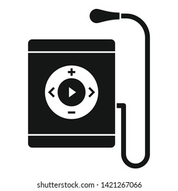 Music player icon. Simple illustration of music player vector icon for web design isolated on white background