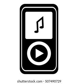Music player icon. Simple illustration of music player vector icon for web