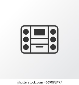 Music Player Icon Symbol. Premium Quality Isolated Boombox Element In Trendy Style.