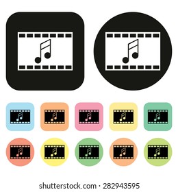 Music player icon. vector