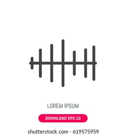 Music player icon, vector