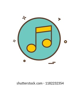 music player icon vector design
