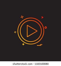music player icon vector design