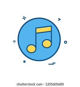 music player icon vector design
